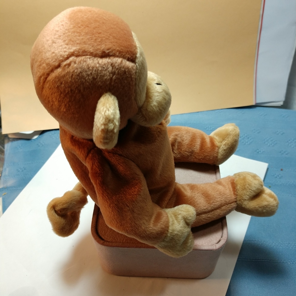 RARE 1995 BONGO TY Beanie Baby Brown Tan Ears- Face-Feet-Hands-Tail #4067 Retire - Picture 3 of 17